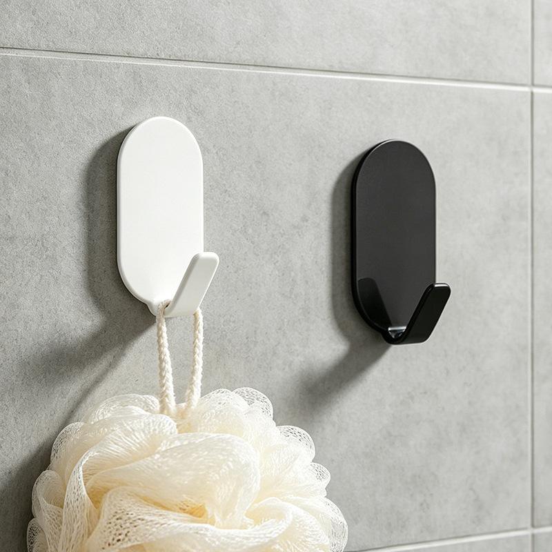 Hole-free Hook, Invisible Adhesive Hook for Hats, Oval Hook for Wall Mounting In Kitchen and Bathroom