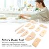 11pcs Pottery Trimming Tool Professional Wood Pottery Foot Shaper Tool for Carving Clay Molds Clay Ceramics