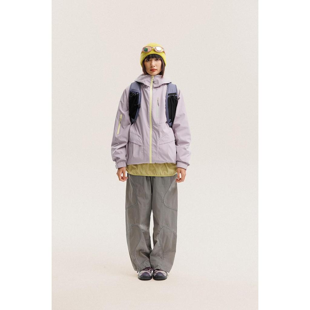 BLACKARMADA Waterproof Hooded Mountaineering Jacket - Three-Proof Outdoor Wear for Men and Women 