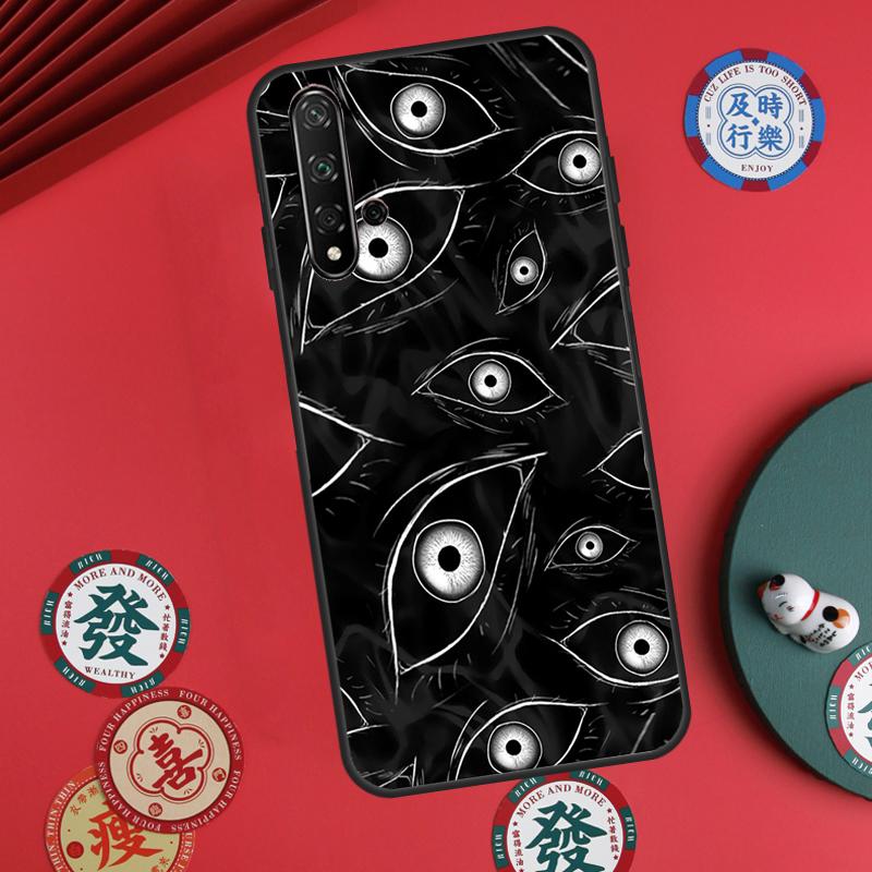 Scary Face Eyes For Huawei Nova 5T 9 10 SE 7i 8i 11i 12i Y73 Y72 Y61 Y91 Y60 Y70 Y90 P20 P30 P40 Lite Case