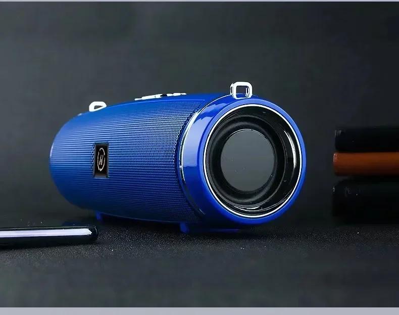 

Новий 200 Вт Портативна Bluetooth Колонка IPX7 Водонепроникна Зовнішня HIFI Стовпчик Колонка Сабвуфер Стерео Колонка FM Радіо TF Бумбокс синій