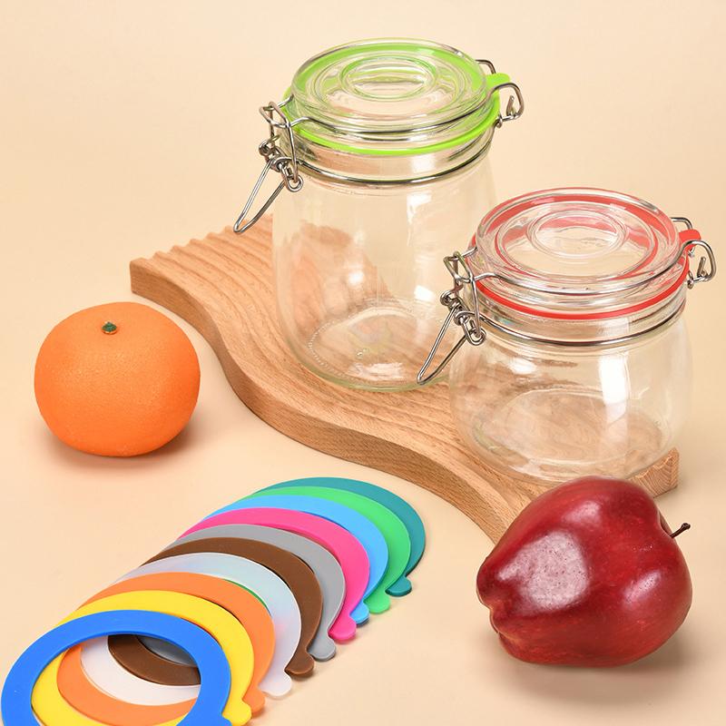 10 Stück Ersatzdichtung Luftdichtes Silikonsiegel Glasbehälter Dichtung Dichtring Dichtung für Bügelverschluss Aufbewahrungsbehälter Glas Einmachglas