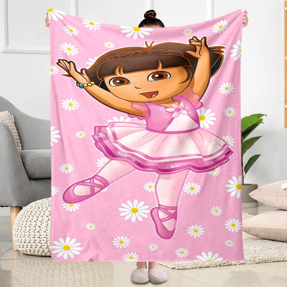 Dora Explorer Blanket Comfortable Suitable for Office Chair Seaside Bed for All Seasons Modern Suitable for Gifting Relatives and Friends