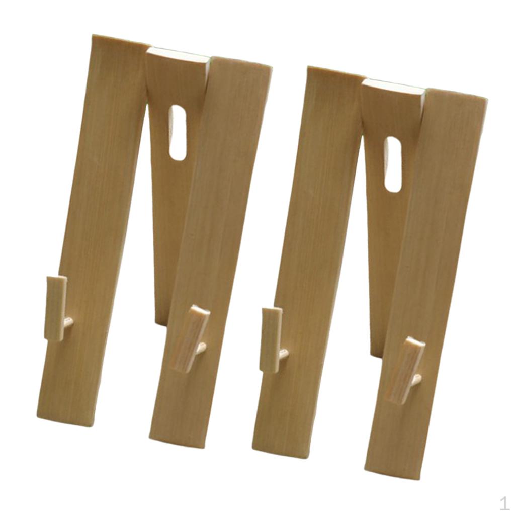 

Набор из 2 шт. Регулируемые декоративные веера, Ручные веера - Подставка из дерева