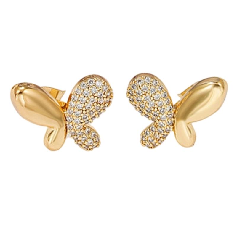 

Universal Earphone Ear Clips Buckles Decorative Butterfly Pattern Slip Proof for Freeclip Headphones Tool Less Setups золотий