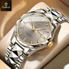 BINBOND Men Watch Luxury Diamond Luminous Double Calendar Quartz Movement Waterproof Stainless Steel Fashion Business Men Watch