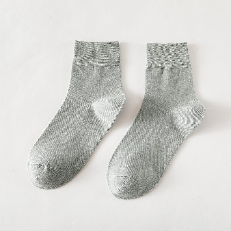 

Мужские носки средней длины с антибактериальным эффектом и влагопоглощением для весны и осени, однотонные, универсальные, бесшовные носки для мужчин, чистый хлопок 1 pair циан