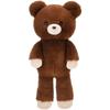 Soft And Cuddly Down Cotton Teddy Bear Plush Toy, Fox Fur Fabric, White And Brown, 46cm/36cm