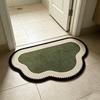 Bathroom Door Mat Super Absorbent Bath Mat Retro Bathroom Rug with Anti-Slip Bottom Diatomaceous