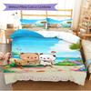 Name Custom Bubu Y Dudu Pattern Bedding Set Quilt Cover Pillowcase Home Decor Gift (1 * Duvet Cover + 2 * Pillowcase, Without Core)