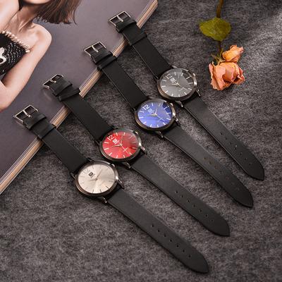 Fashion Luxury Quartz Watch Solid Color Casual Leather Belt Women's Watch