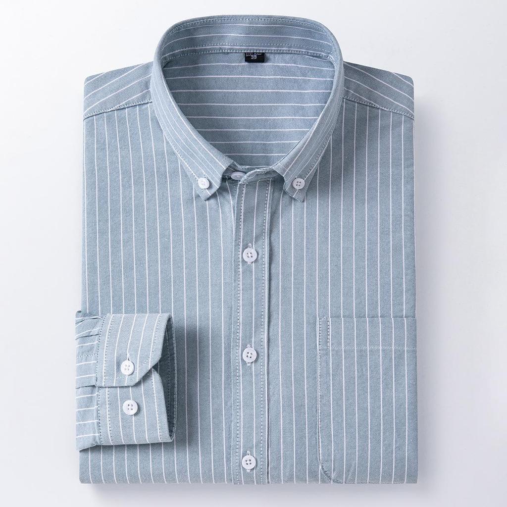 Camicia Oxford da Uomo 100% Cotone Manica Lunga Casual Morbida Traspirante Business Casual Vestibilità Regolare Elegante Camicia Sociale