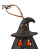 12 Pcs Halloween LED Pumpkin Lantern, Spooky Hanging Lighted Pumpkin Light with Witch Hat for Indoor Outdoor Home Party Decor