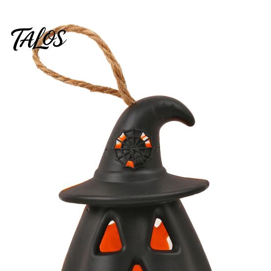 12 Pcs Halloween LED Pumpkin Lantern, Spooky Hanging Lighted Pumpkin Light with Witch Hat for Indoor Outdoor Home Party Decor