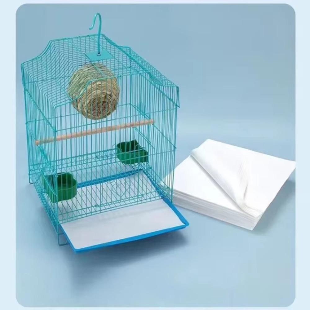 100PCS Round Square Bird Manure Cleaning Pad Non-woven Fabric Parrot Cage Mat  Pet Supply