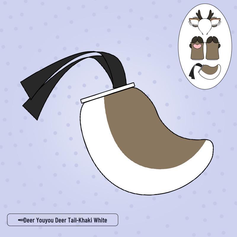 Plush Deer Antler Headband with Animal Ears - Cute Christmas Cosplay Hair Accessory for Women
