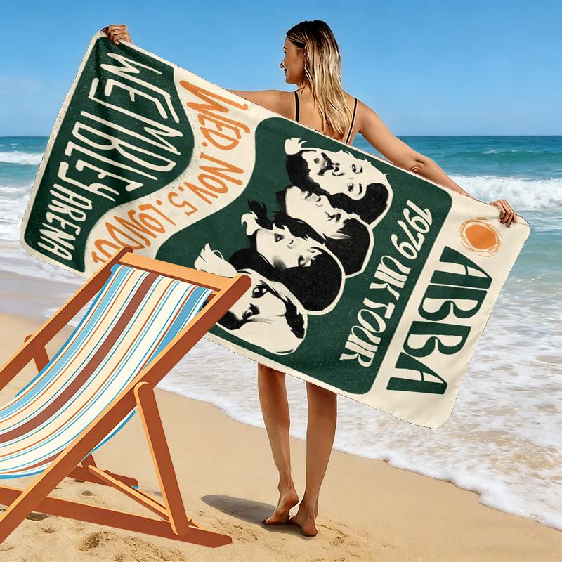 Rock Legends Unite Beach Towel Portable for Travel Beach Seaside Swim Absorbent Bath Towel Fashion Beach Comfort Printing