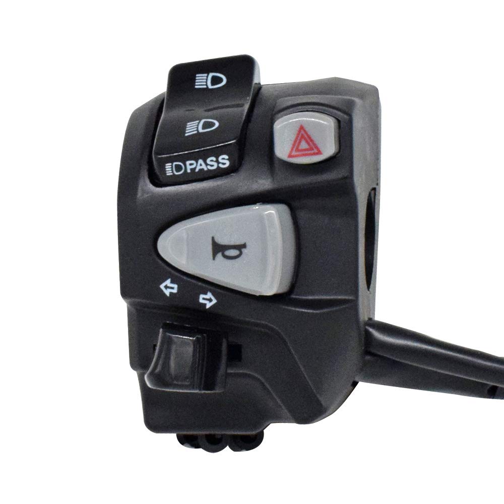 22mm Motorcycle Handlebar Switch Combination Horn Steering Headlight Start Switch for Honda and Hunter Cub 7/8" Switch, Switch, Switch, (Left Side)