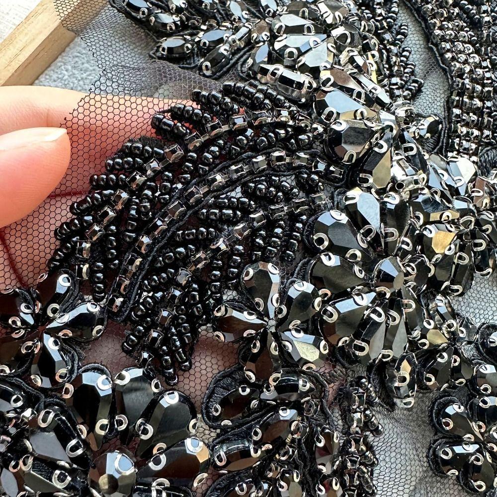 Handmade Rhinestones Embroidery Applique DIY Crafts Cloth Applique Cloth Patch  Dressmaking