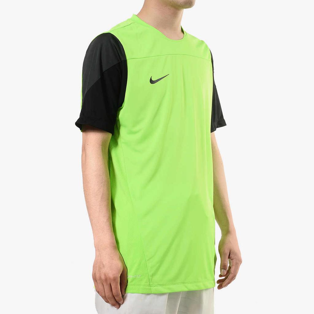 Nike T Shirts Men's Neon Green Crew Neck Moderate Straight Fit 608716-302