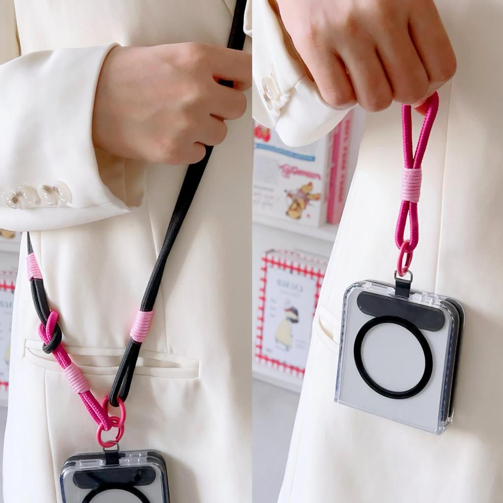 Husă de telefon crossbody personalizată, rezistentă la căderi, cu bloc de culori și șnur lung