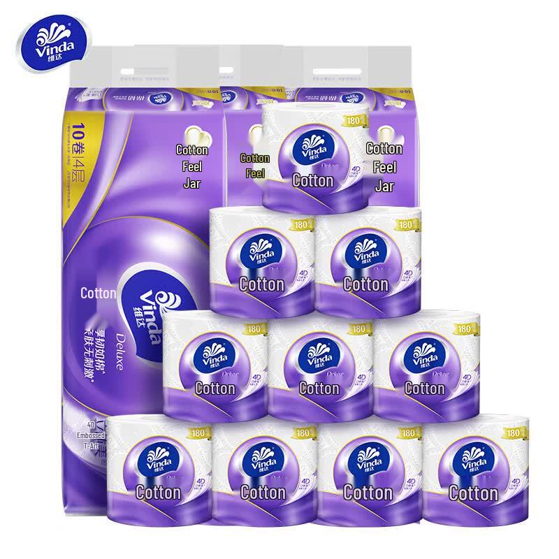 Vinda Cotton Soft 4-Ply Toilet Paper