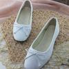 Women Bow Tie Ballet Flats Square Toe Slip On Lightweight Comfortable Casual Flat Shoes for Daily Wear