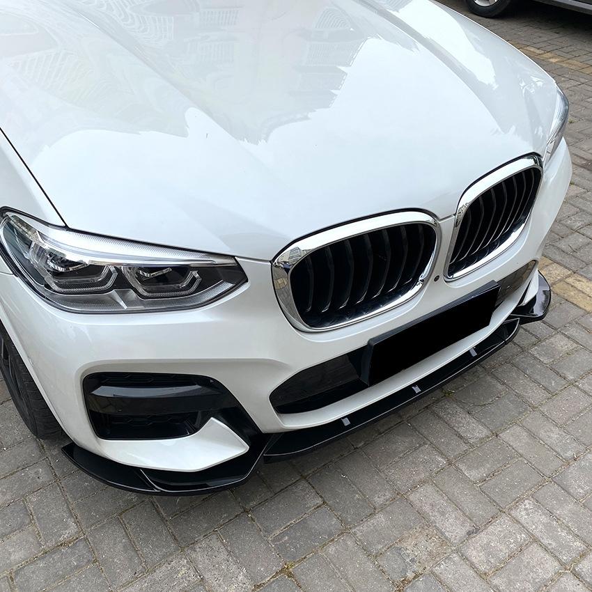 3Pcs Front Bumper Spoiler Lip For BMW X3 G01 X4 G02 M-Pack 2018 2019 2020 2025 Glossy Black Front Lower Splitter Blade
