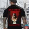 BAD GIRLS TASTE BETTER Black&White Devil Girl Print Men's Unisex T-Shirt