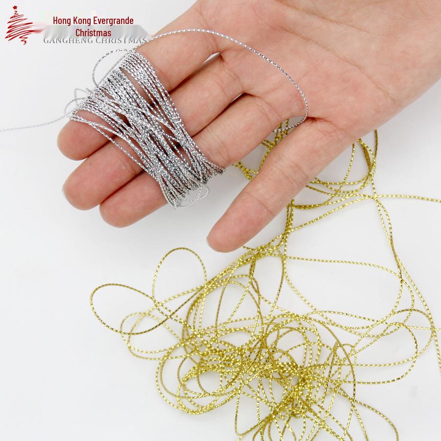 Festive 5m Silver Hanging Rope: Christmas Ball Ceiling Decoration & Colored Pull Rope Arrangement