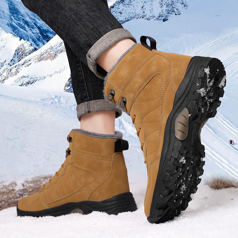 Pánské extra velké nepromokavé sněhule Northeast, silný samet, protiskluzové, vysoké, velikost 46/47, pro venkovní horolezectví.