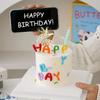 1 Set Happy Birthday Cake Topper Colorful Letters Insert For Cupcake Dessert Decoration Kids Birthday Party Decor Baking Tools