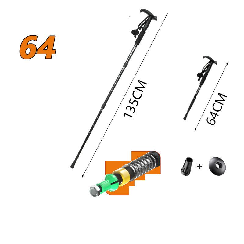 Trekking Poles Shock Absorption Foldable Ultralight Hiking Pole Suitable For Outdoor Camping Mountaineering Backpacking And Trip