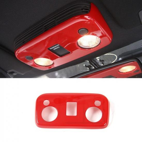 Front Reading Light Switch Cover Trim 1PCS For Ford Mustang 2015- Bright Red