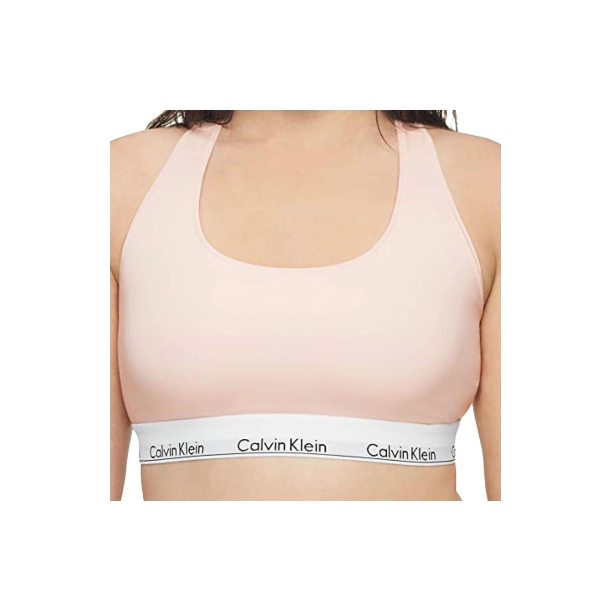 

Calvin Klein SS23 Letter Print Bralette Women underwear Pink QF7058-690 S