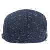 Spring Summer Solid Color Newsboy Caps Men Washed Denim Cotton Flat Peaked Cap Women Painter Beret Hats