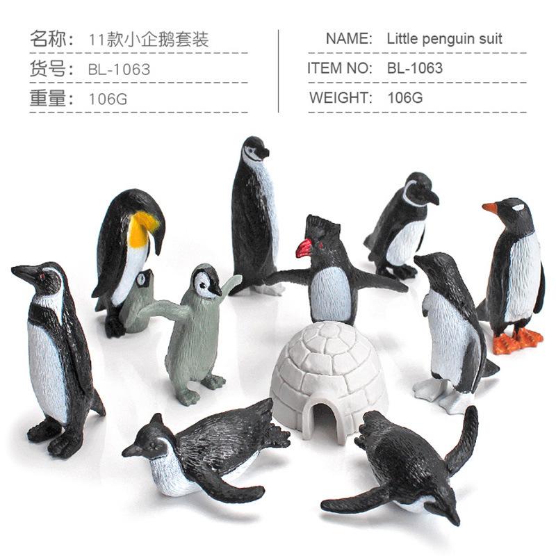 

Children S Simulated Marine Animal Model Mini Igloo Arctic Polar Penguin Set 11-Piece Animal Ornament Toy