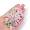100pcs 12x15mm Cross Shape Acrylic Beads Colorful Matte Gradient Loose Bead For Jewelry Making DIY Necklace Bracelet Accessories