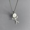 316l Stainless Steel Funny Doodle Necklace For Women Trendy Graffiti Personalized Hip Hop Men Accessories Male Necklace