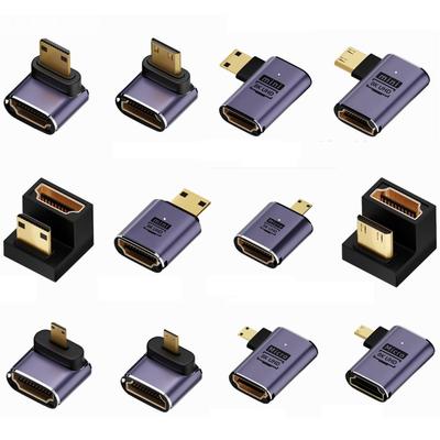 Projector Male To Female HD 2.1 Converter Mini /Micro HD To HDMI-compatible HDTV Adapter 8K 60HZ