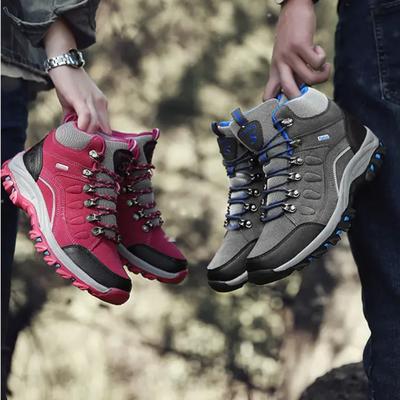 Women's Winter Snow Boot Climbing Boots with Fur Casual Unisex Hiking Shoes Large Size for Men