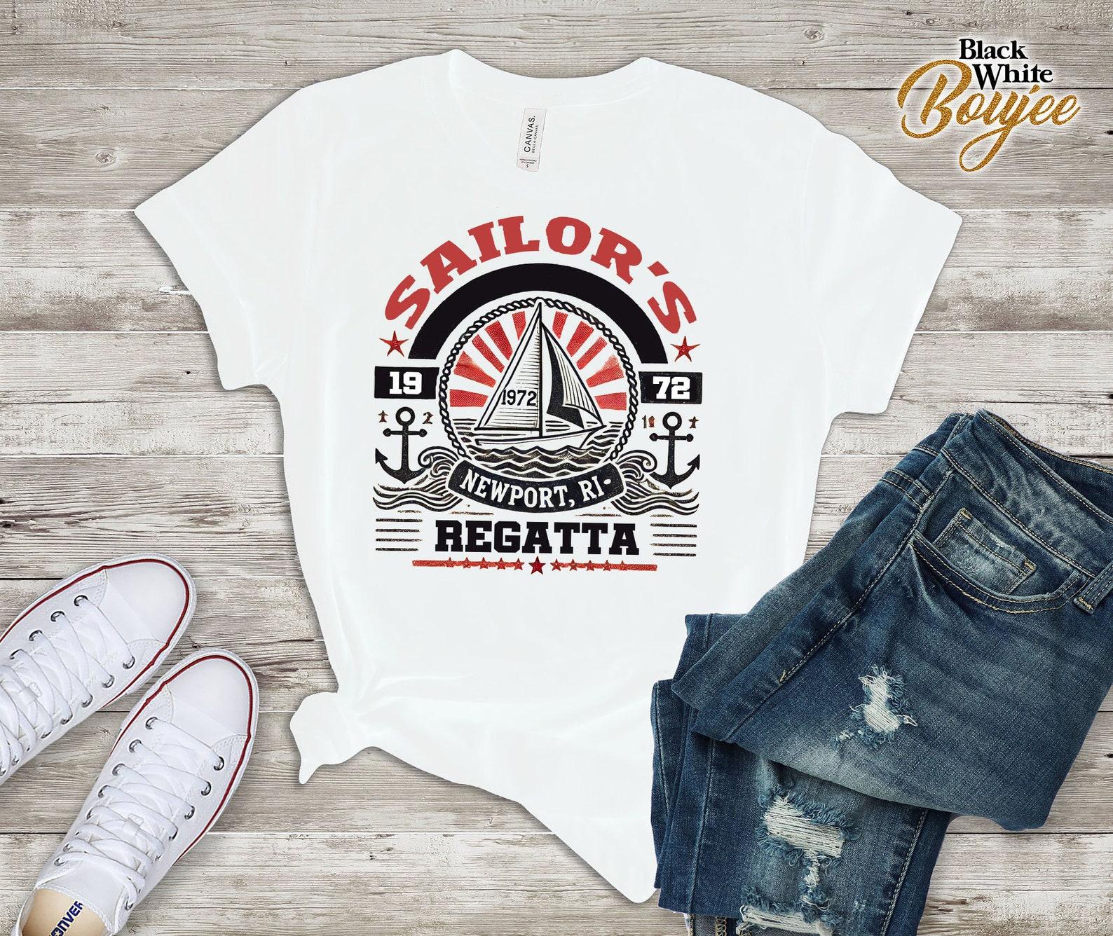 Sailor s Regatta T-Shirt - Vintage Style Nautical Tee, Perfect Sailor Gift, Retro Sailing Apparel, Classic Nautical T-Shirt 3XL