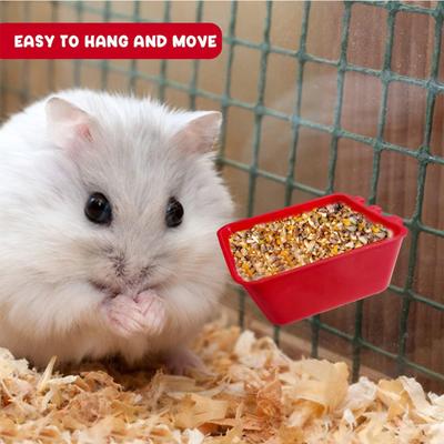 Yousheng 5 Pcs Chicken Cage Cups Bird Hanging Feeders Poultry Water Bowls with Hook Food Bowls for Bunny Pigeon Small Animals