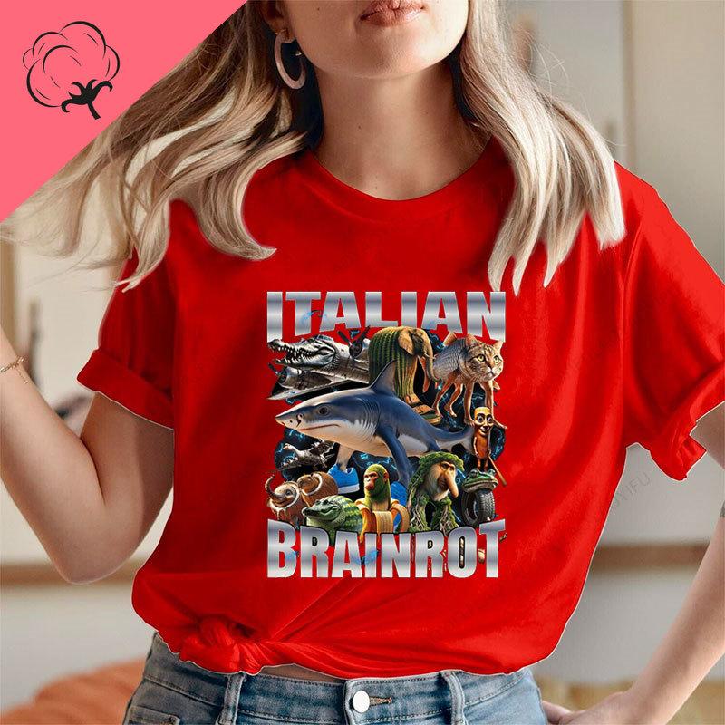 

Camiseta Hombre Italian Brainrot Lirili Larila TShirt Casual Funny Sport Top Short Sleeve Cotton Goth Printed Unisex Y2k Clothes S