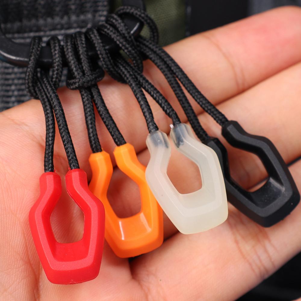 5Pcs Luminous Zipper Pullers Convenient Zippers Extension Knapsack Jacket Tent Zipper Pull Slider Head Tool Luggage Accessories