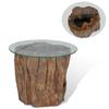 VidaXL Coffee Table Teak Glass 50 X 40 Cm