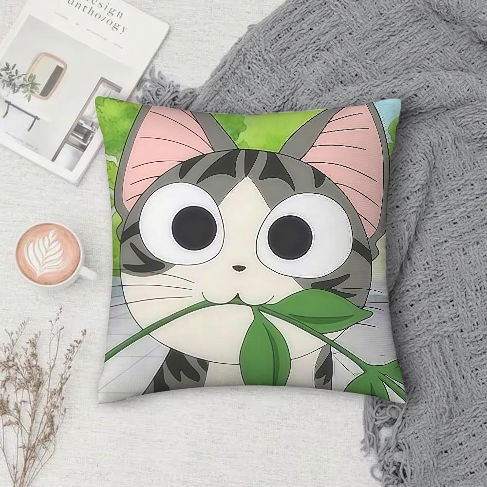Cartoon Chis Sweet Home Pillow Case Square DoubleSided Printing Sofa Cushion Cover Pillowcase Bedroom Bedside
