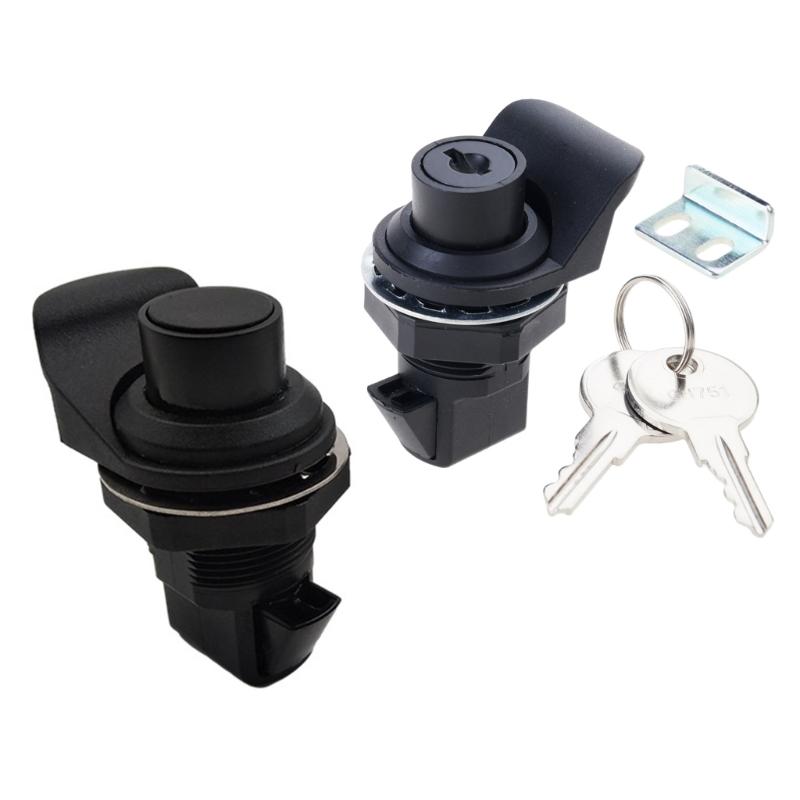 Plastic Press To Open Latches Elegant Black Push Button Lock Simple Installation Suitable for Boat Cabinets & Doors