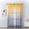 1Pair Pole Piercing Rainbow Gradient Curtain Polyester Bedroom Curtain  Bedroom