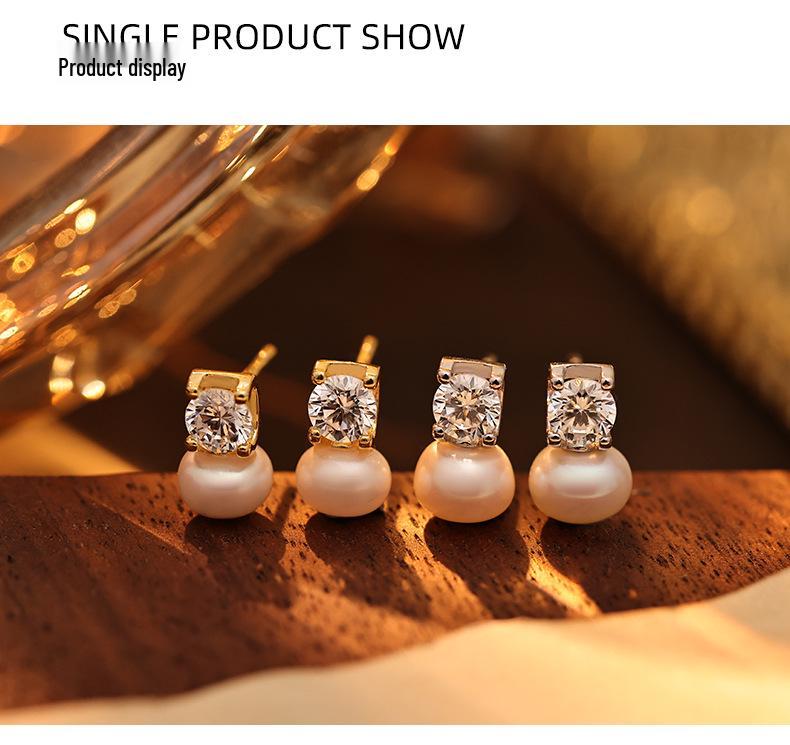 Banyan Tree Zircon Pearl S925 Silver Earrings for Women - Stylish Commuter Jewelry Trend